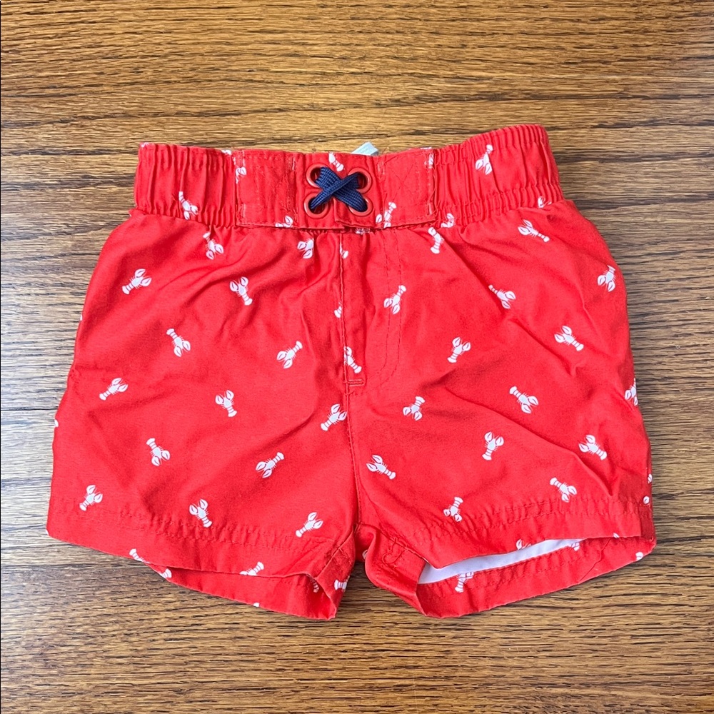 Swim Trunks with Lobster Print